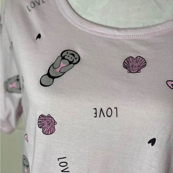 CHUBBY MERMAIDS Juniors Short Sleeve Top Medium - Picture 3 of 7